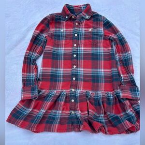 Polo by Ralph Lauren Red and Blue Plaid Shirt dress 7 yrs